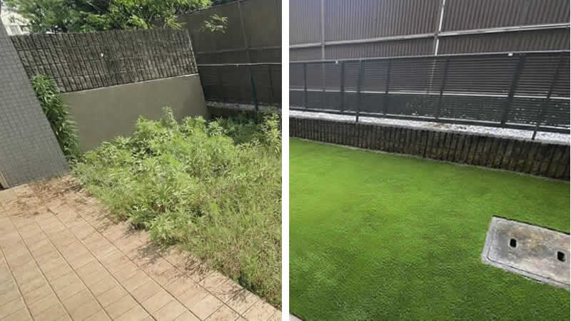 お庭のビフォーアフター