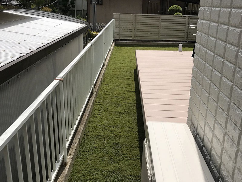 兵庫県川西市N様邸 お庭に人工芝施工しました