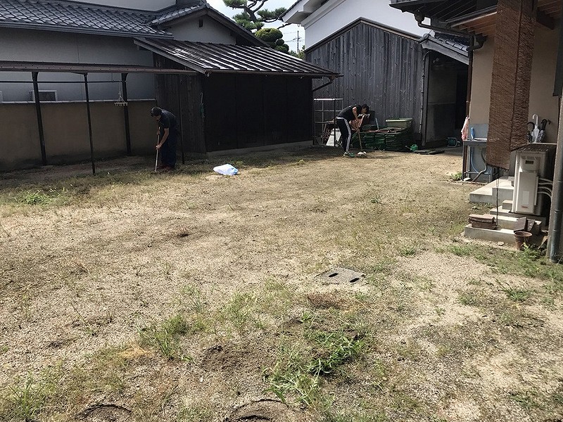 大阪府枚方市O様邸 お庭に人工芝施工しました