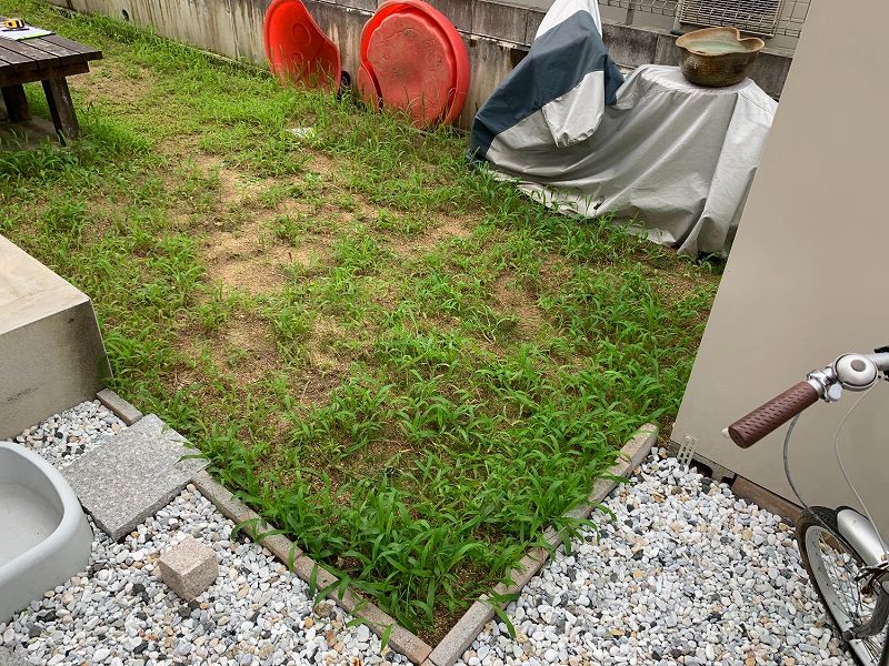 奈良県桜井市K様邸 お庭に人工芝施工しました
