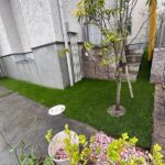 神戸市O様 お庭と駐車場の人工芝