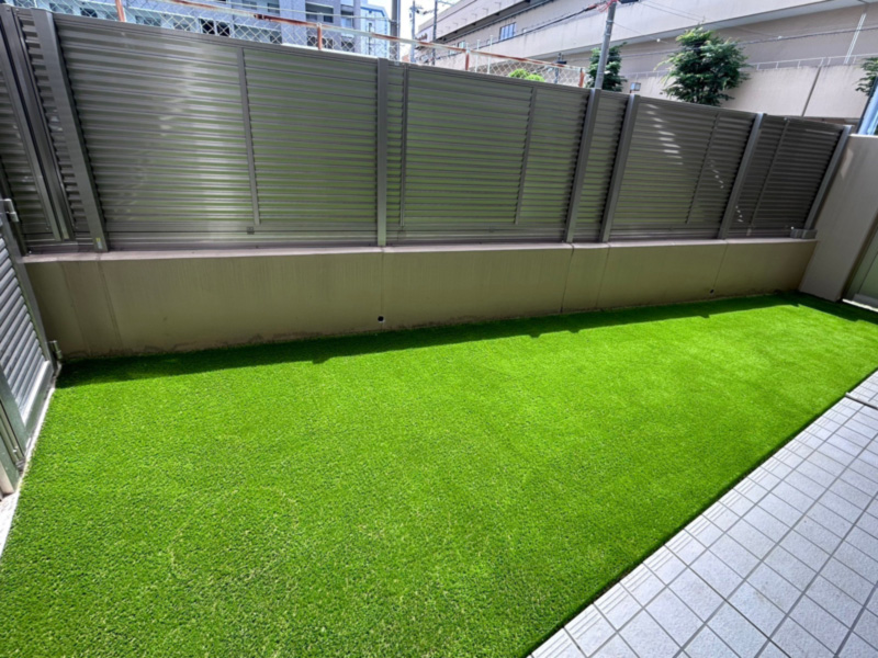 京都市K様 マンション専用庭の人工芝