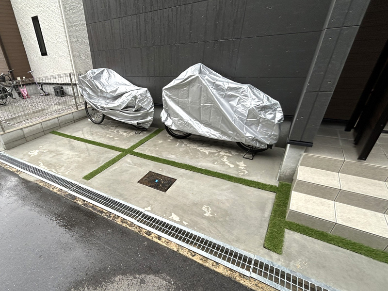 東大阪市Ｙ様 ベランダと駐車場の人工芝