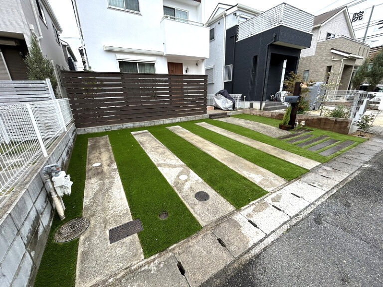 神戸市Ｔ様 駐車場の人工芝