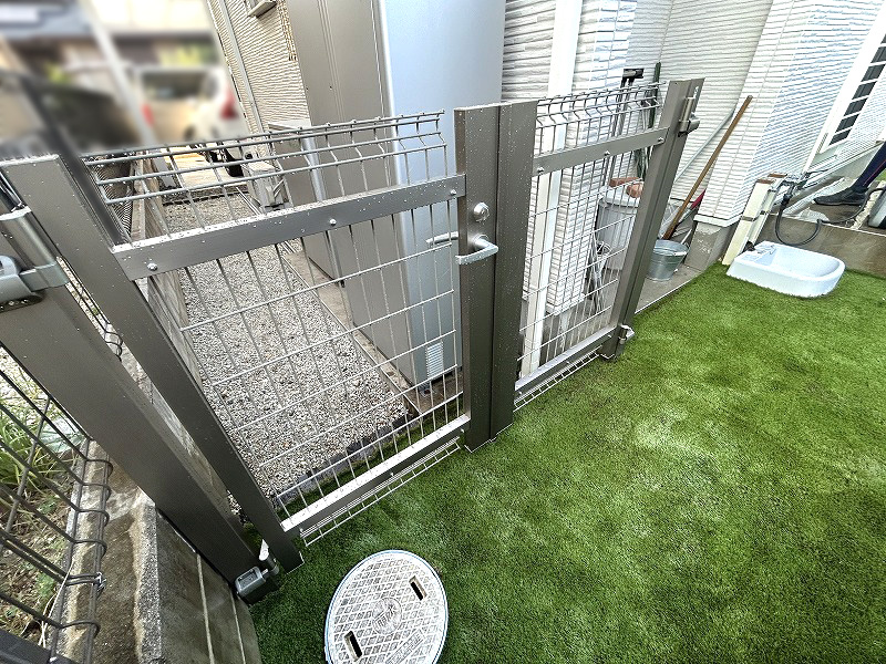 京田辺市Ｓ様 フェンスと人工芝ドッグラン