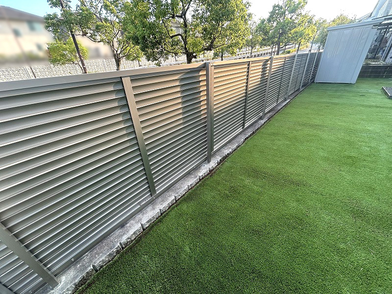 京田辺市Ｓ様 フェンスと人工芝ドッグラン