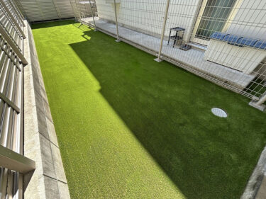 東大阪市Ｇ様 マンション専用庭の人工芝