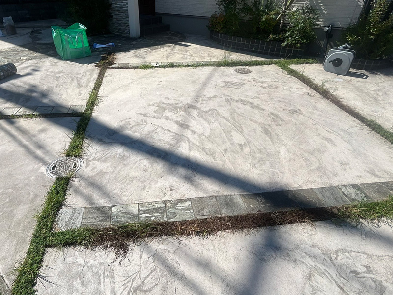 箕面市M様 駐車場の人工芝