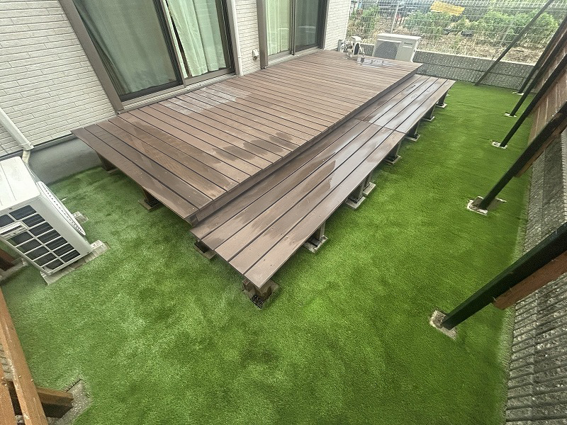 茨木市K様 お庭の人工芝