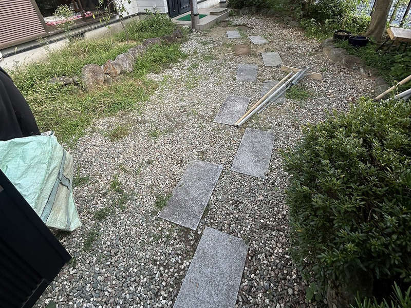 南河内郡D様 お庭の人工芝 追加