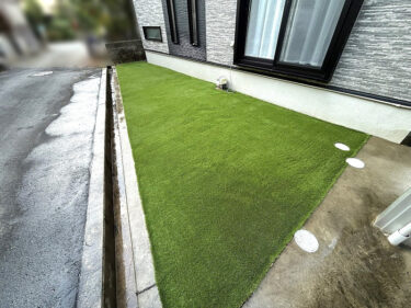 交野市Ａ様 お庭の人工芝