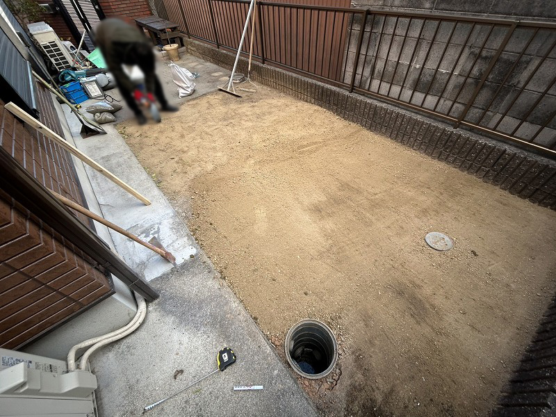 葛城市Ｍ様 お庭の人工芝